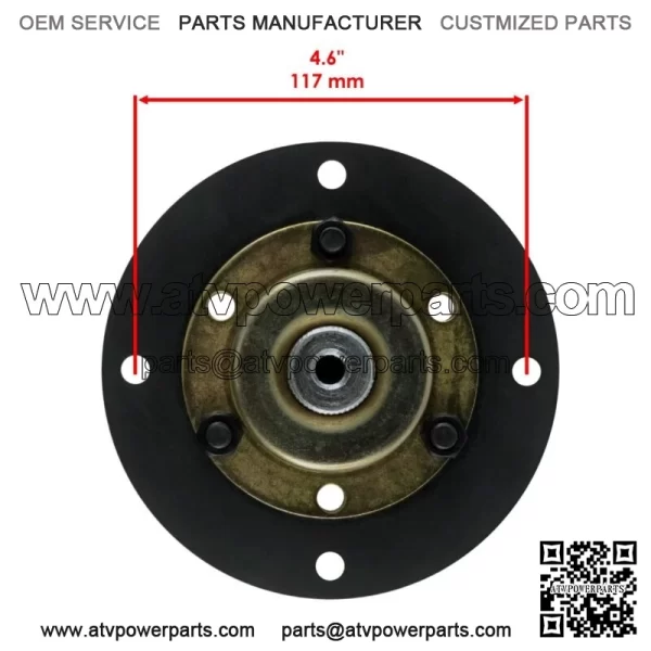 717-0906 717-0906A 917-0906 Deck Spindle W/Pulley & Belt For Ryobi - Image 4