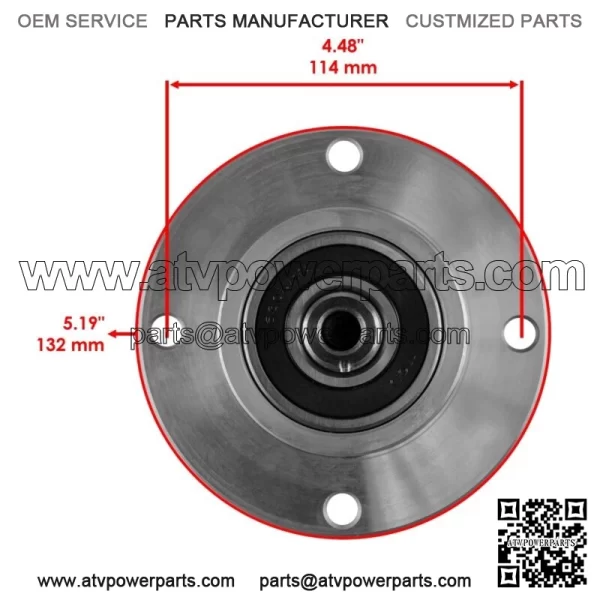 Deck Spindle w/ Pulley Blade for Bad Boy ZT Avenger 54" 2020-2024 / 033-4890-00 - Image 3
