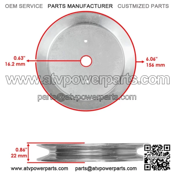 539112170 539113300 539113312 Deck Spindle Pulley Blade Belt For RedMax RZT 61" - Image 4
