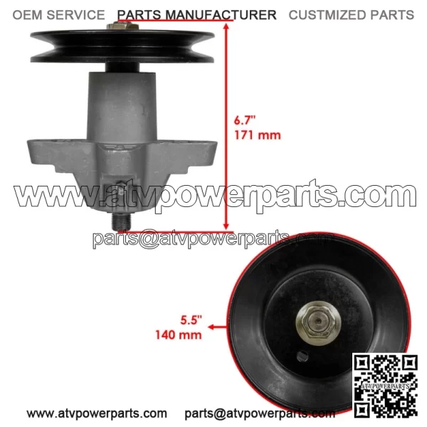 Deck Spindle Pulley Blade For White Outdoor LT1650 ZT-17 ZT-42 Lawn Tractor 42" - Image 2
