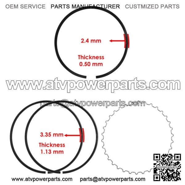 13008-6025 Cylinder Piston Rings For Kawasaki - Image 2