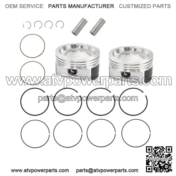 2 Cast Aluminium Cylinder Piston Kit for Polaris Sportsman 800 EFI 2005-2014