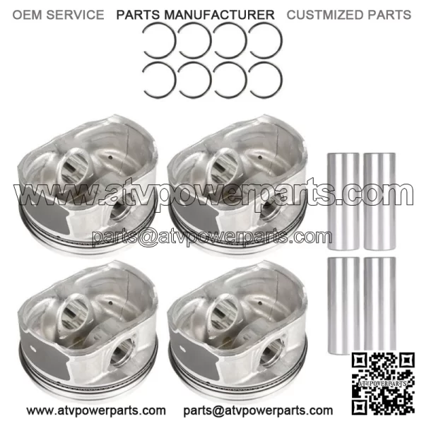 2.4l Pistons & Rings Kit Fit For Buick Chevrolet Gmc Pontiac Saturn 12578324 - Image 2