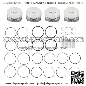 2.0T Piston&Ring Assembly Oversize +0.5 Kit Fit For VW Amarok Jetta AUDI A4 Q5