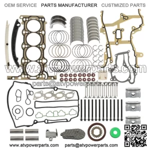 1.4L Engine Rebuild - Gasket Piston Bearing Timing Chain Set For Buick Chevrolet