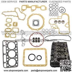 Complete Cylinder Head & Gasket Kit For Kubota D1503 Tractor L2900 L3000 L3010