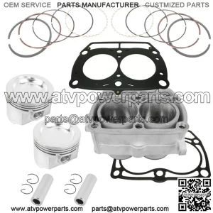 Cylinder And Piston Ring Kit Gasket For Polaris Ranger XP 700 4X4 2005 2006-2008 (For: Polaris)