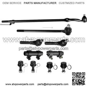 10pcs 4WD Front Suspension Kit Inner Tie Rod End Outer Tie Rod End Adjusting Sleeve Lower Ball Joint Upper Ball Joint Fit 1987-1996 For Ford For F-150 Bronco