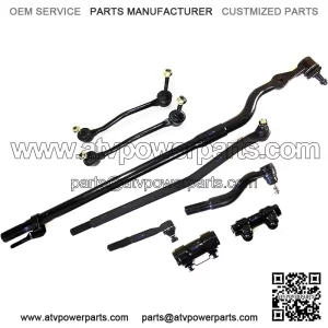 8 Pc Front Suspension & Steering Set Inner & Outer Tie Rod Ends Adjusting Sleeves Sway Bar Links Passenger & Driver Side