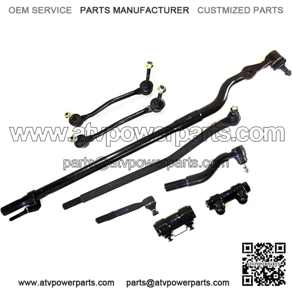 8 Pc Front Suspension & Steering Set Inner & Outer Tie Rod Ends Adjusting Sleeves Sway Bar Links Passenger & Driver Side