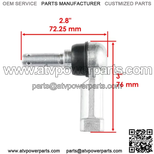 2 Tie Rod End Set for Can-Am Renegade 500 2008-2012/ Renegade 800 4X4 2008-2011 - Image 5