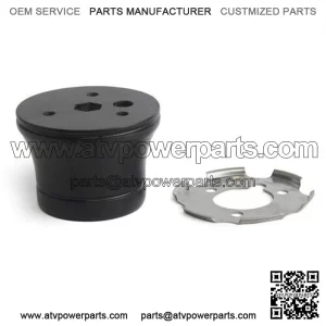 Black Billet Steering Wheel Spline Adapter 3 Bolt 2004-2009 Yamaha Rhino (Fits: Yamaha Rhino 660)