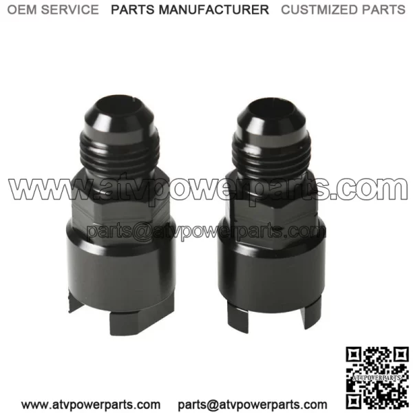 2x Fuel Rail EFI Fitting 6AN Male to 5/16" Quick-Disconnect Screw-On Adapter - Image 3