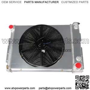 For 1967 68 69 Chevy Camaro Pontiac Firebird 3 Row Aluminum Radiator Shroud Fan