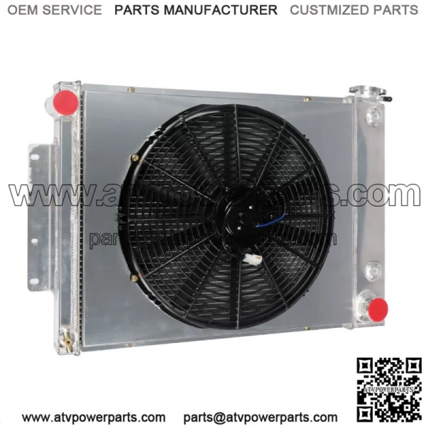 For 1967 68 69 Chevy Camaro Pontiac Firebird 3 Row Aluminum Radiator Shroud Fan - Image 3