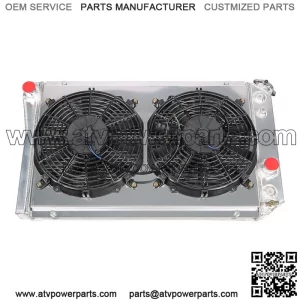 3-Row Aluminum Core Racing Radiator+pull Fan Shroud For 82-02 Corvette C4/s10 V8