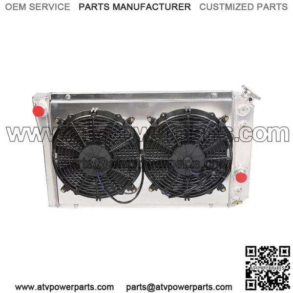 3-Row Aluminum Core Racing Radiator+pull Fan Shroud For 82-02 Corvette C4/s10 V8 - Image 4