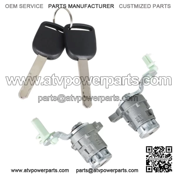 For Honda Civic 2001 2002-2005 W/2 Key Left & Right Door Lock Cylinder - Image 3