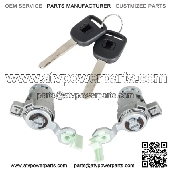 For Honda Civic 2001 2002-2005 W/2 Key Left & Right Door Lock Cylinder - Image 4