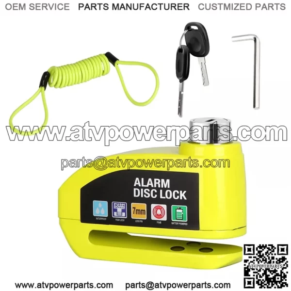 Anti-theft Brake Disc Lock Wheel Alarm Security Lock for Motorbike Bike Scooter - Image 3
