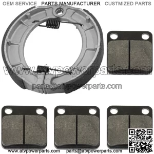 for Yamaha Bear Tracker 250 YFM250 2000-2004 Front & Rear Brake Pads Shoes