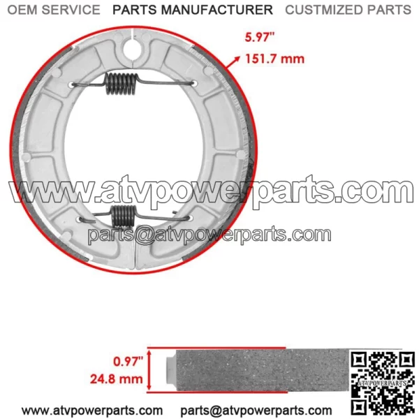 for Yamaha Bear Tracker 250 YFM250 2000-2004 Front & Rear Brake Pads Shoes - Image 2