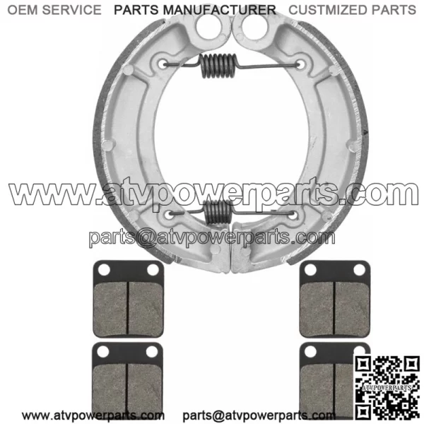for Yamaha Grizzly 350 YFM350 4WD 2007-2014 Front Pads Rear Brake Shoes