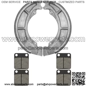 Front Brake Pads And Rear Brake Shoes for Suzuki LT-F250 Ozark 250 2002-2006