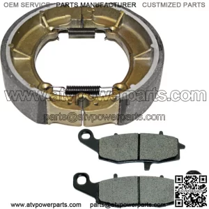 Front Brake Pads & Rear Shoes for Kawasaki VN800B Vulcan 800 Classic 1996-2005