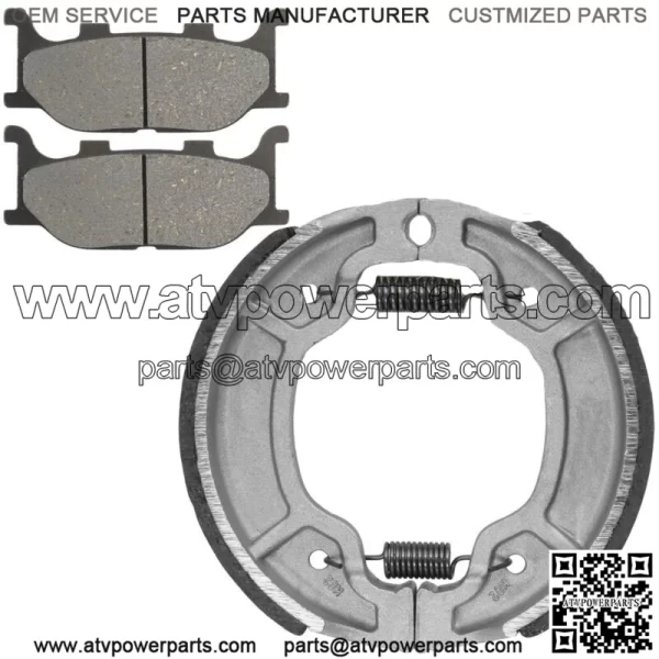 Front Brake Pads and Rear Brake Shoes for Yamaha XV250 V-Star 250 2008-2020