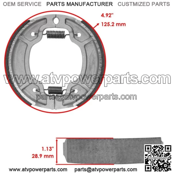 Front Brake Pads and Rear Brake Shoes for Yamaha XV250 V-Star 250 2008-2020 - Image 2