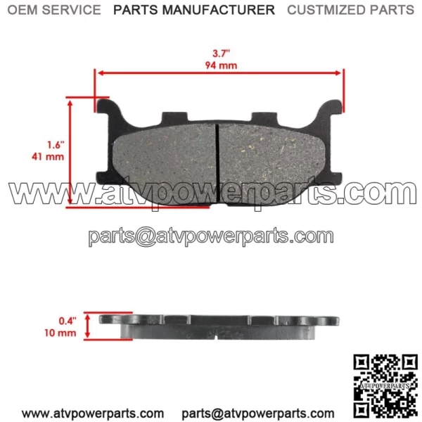 Front Brake Pads and Rear Brake Shoes for Yamaha XV250 V-Star 250 2008-2020 - Image 3