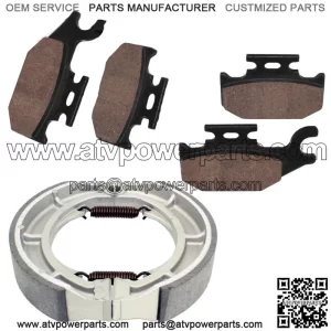 Front Brake Pads Rear Brake Shoes for Suzuki LT-F400F Kingquad 400 2008-2020