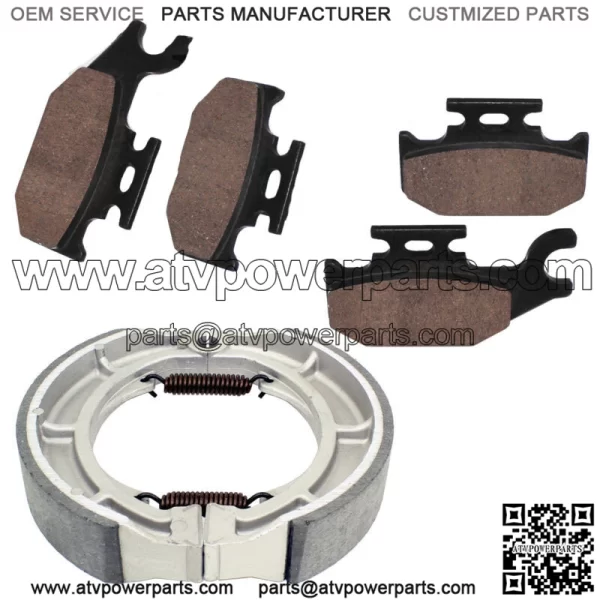 Front Brake Pads Rear Brake Shoes for Suzuki LT-F400F Kingquad 400 2008-2020