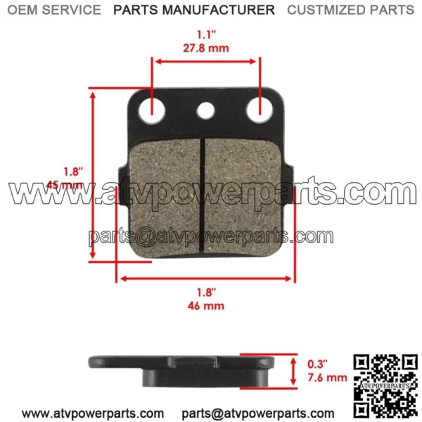 Front Brake Pads And Rear Brake Shoes for Suzuki LT-F250 Ozark 250 2007-2014 - Image 3
