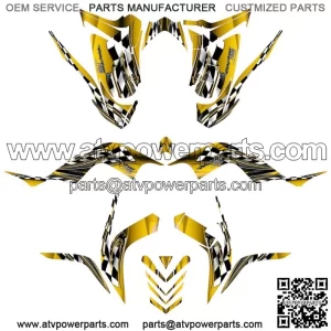 Yamaha 700 graphics 2006-12 full coverage decal kit #2500 yellow