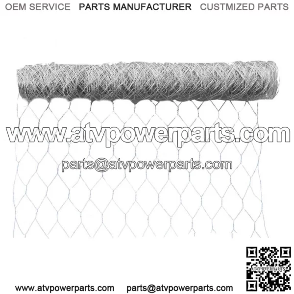 72"x150' Galvanized Poultry Net Metal Mesh Fencing Chicken Wire 2" Holes Rustic - Image 3