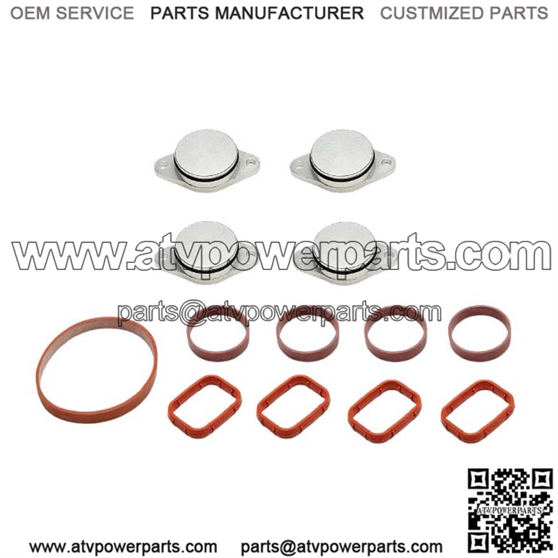 BMW Diesel Engine Vortex Swirl Flap Repair Kit 33MM 4PCS with Leather Ring #Silver