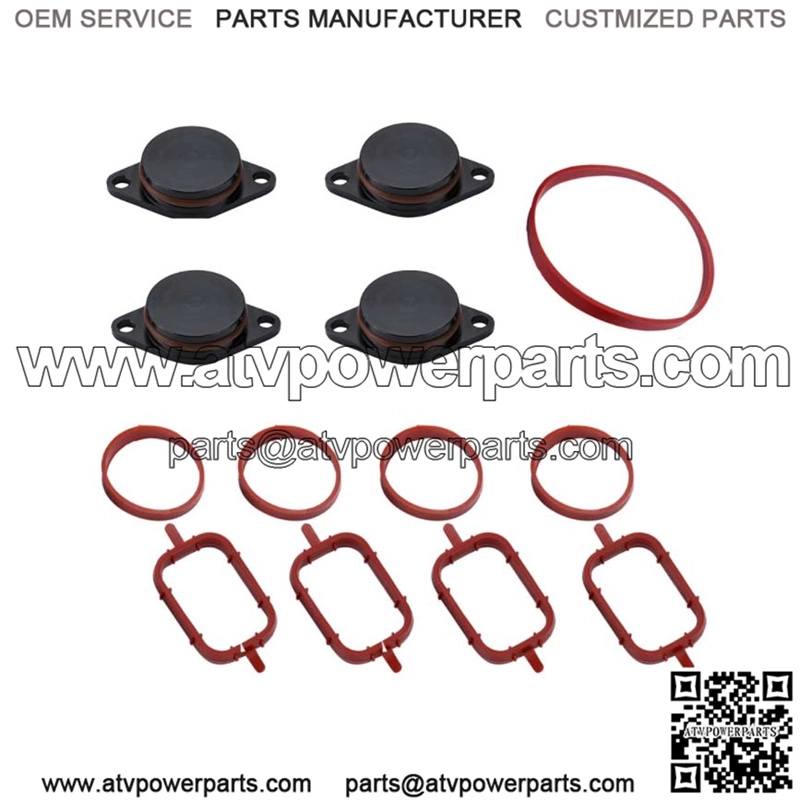 BMW Diesel Engine Vortex Swirl Flap Repair Kit 33MM 4PCS with Leather Ring #Black