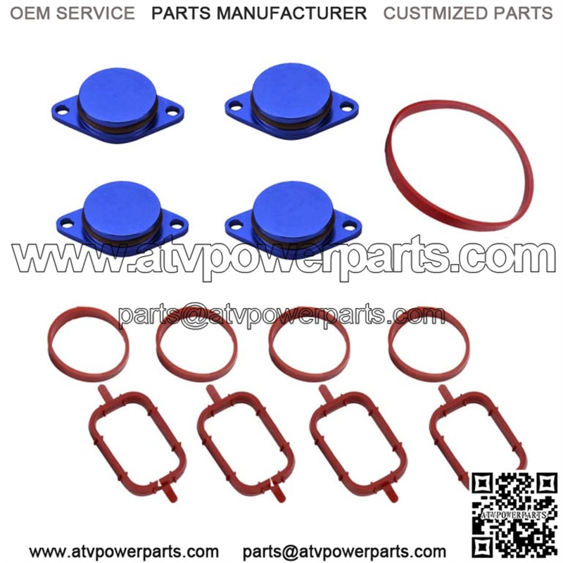 BMW Diesel Engine Vortex Swirl Flap Repair Kit 33MM 4PCS with Leather Ring #Blue