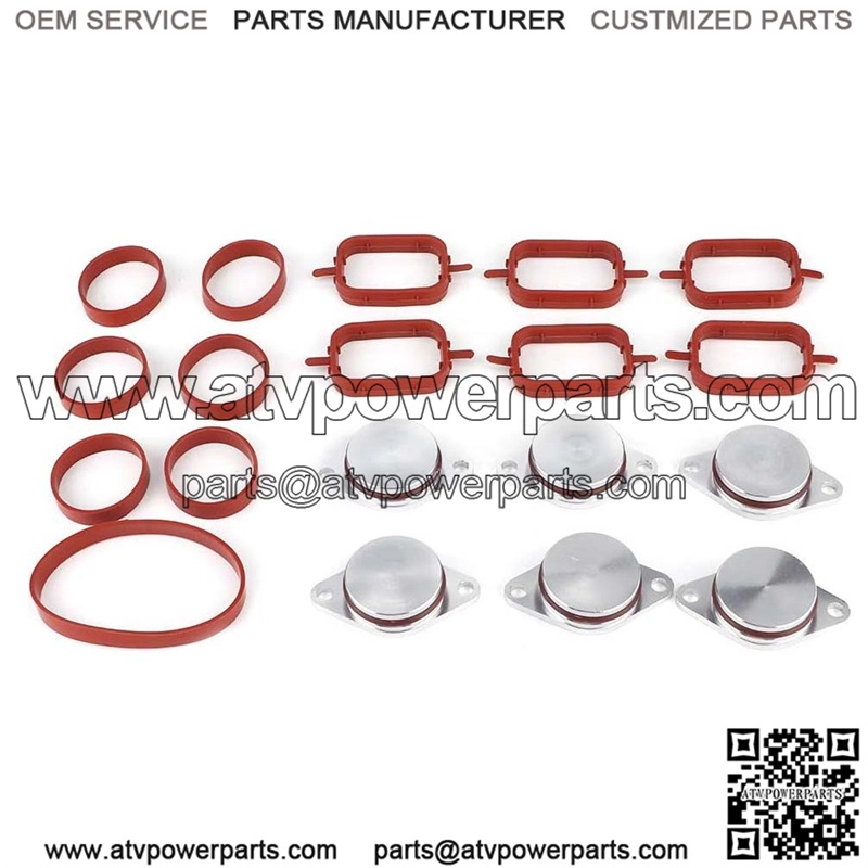 BMW Diesel Engine Vortex Swirl Flap Repair Kit 22MM 6PCS with Leather Ring #Silver