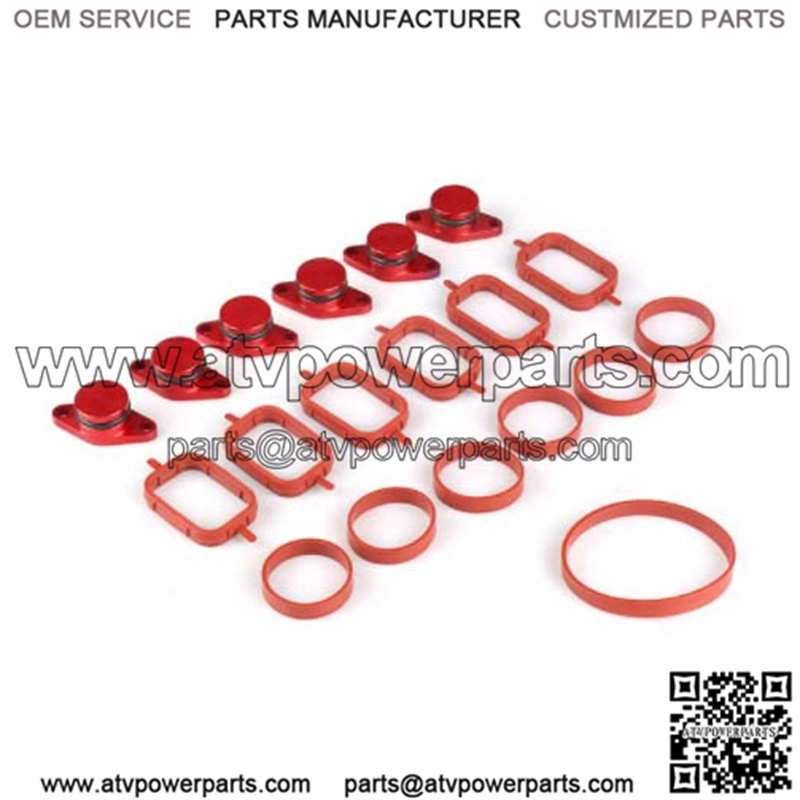 BMW Diesel Engine Vortex Swirl Flap Repair Kit 22MM 6PCS with Leather Ring #Red