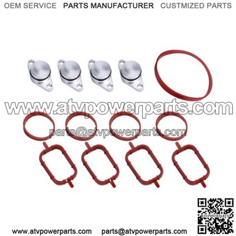 BMW Diesel Engine Vortex Swirl Flap Repair Kit 22MM 4PCS with Leather Ring #Silver