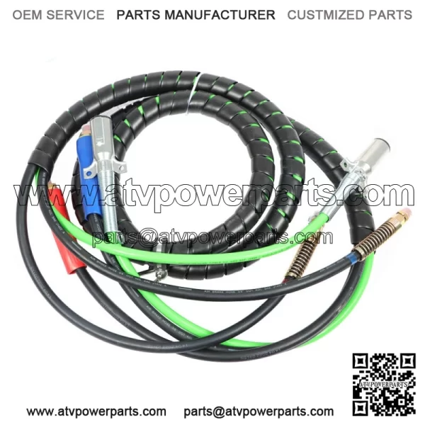 15FT 3-in-1 Wrap Set Air Line Hose Assemblies Fit for Semi Truck Tractor Trailer - Image 2