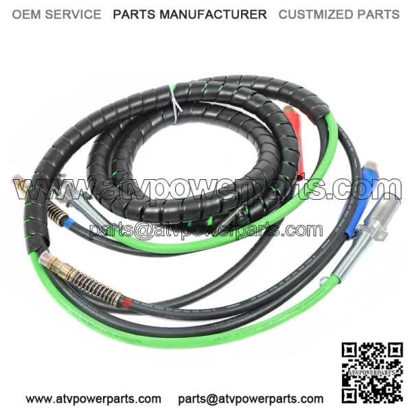 15FT 3-in-1 Wrap Set Air Line Hose Assemblies Fit for Semi Truck Tractor Trailer - Image 4