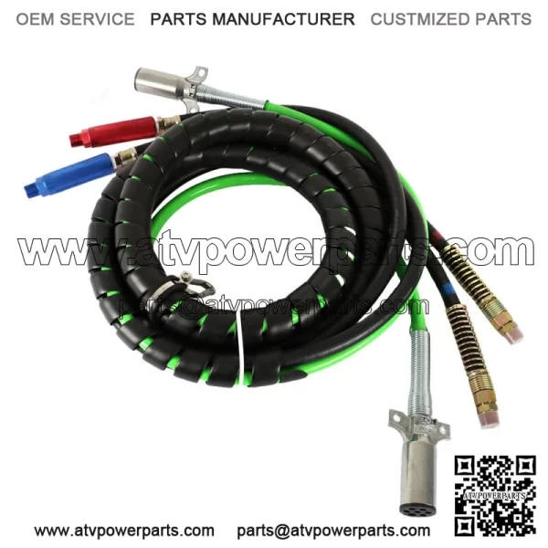 12FT 3-in-1 Wrap Set Air Line Hose Assemblies Universal Fitment For Semi Truck - Image 2