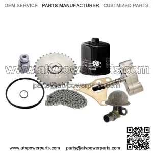 Rhino 660 Oil Pump Gear Chain Relief Valve Strainer K&N Filter Complete Rebuild (Fits: Yamaha Rhino 660)
