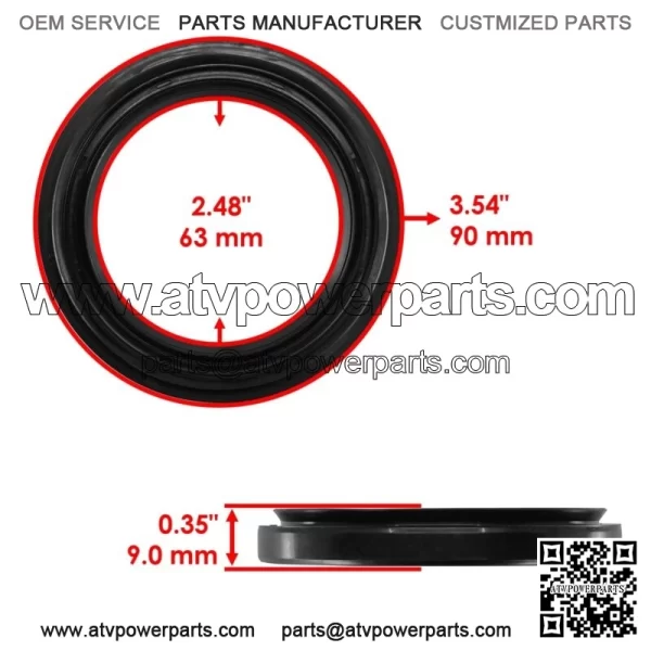 Rear Differential Seal & O Ring Kit For Yamaha GRIZZLY 660 2002-2008  (For: 2006 Yamaha Rhino 660) - Image 3