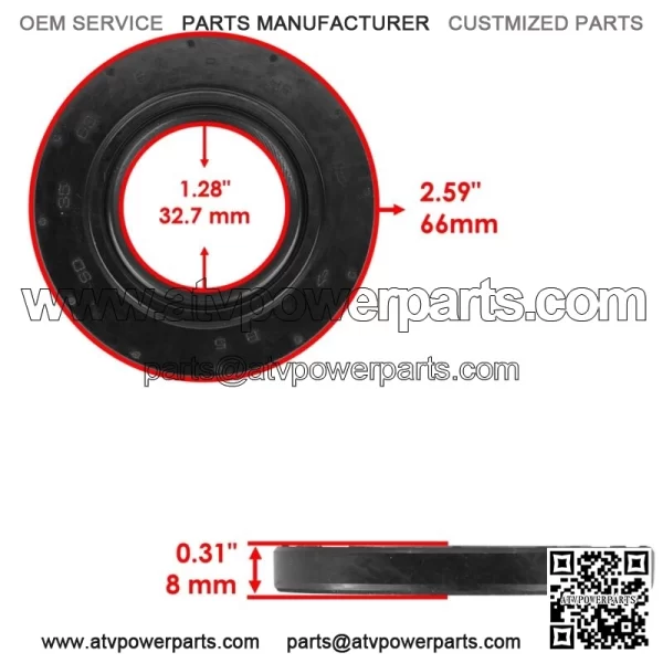Clutch Oil Seal for Yamaha Kodiak YFM700K 2016-2022 / YFM700K EPS SE 2016-2022 (For: 2006 Yamaha Rhino 660) - Image 2