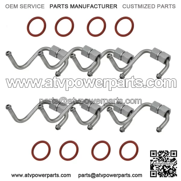 Set of 8 Fuel Injector Oring Line & Seal For Ford 6.4L Powerstroke Diesel AP0027